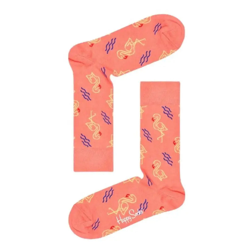 Salmon Flamingo Socks featuring a vibrant salmon color and charming flamingo design