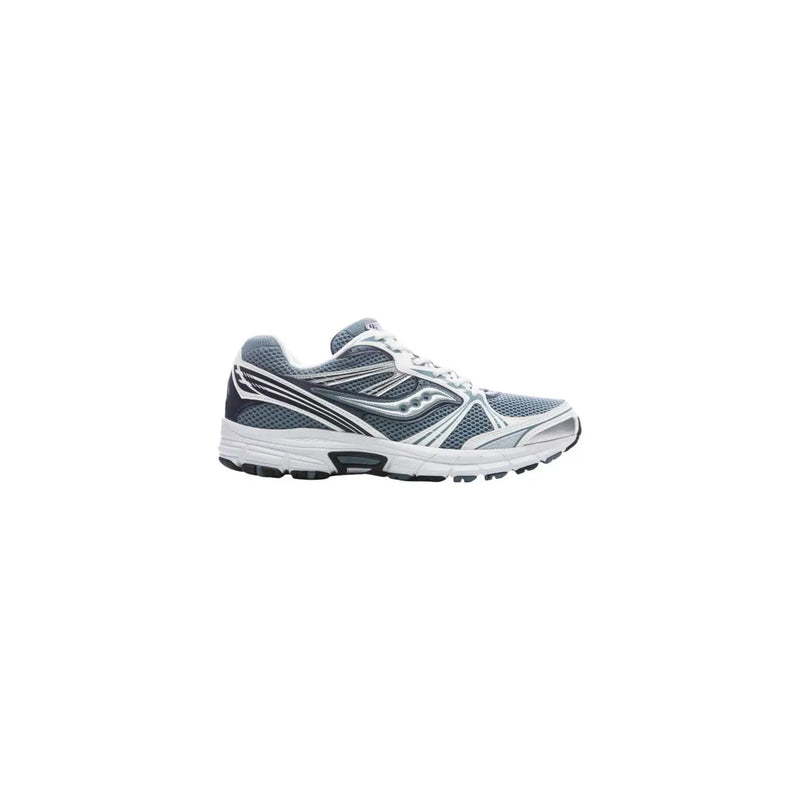 Gris et blanc saucony Baskets montantes bleues synthétiques pour homme, modèle Grid Legacy, avec tige en mesh et détails noirs.