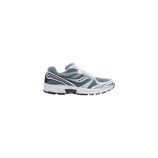 Gris et blanc saucony Baskets montantes bleues synthétiques pour homme, modèle Grid Legacy, avec tige en mesh et détails noirs.