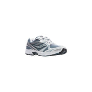 Gris et blanc Saucony Chaussure de course synthétique pour homme avec tige en mesh et détails noirs pour usage sportif