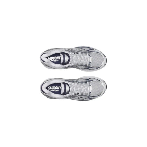 Argent et noir Saucony Baskets pour hommes avec tige en mesh textile gris et lacets, modèle Progrid Guide 7
