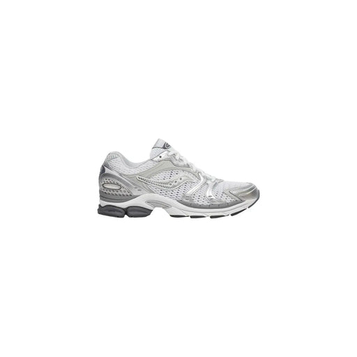 Argent et blanc Saucony Baskets pour hommes avec tige en mesh et détails métalliques, chaussure de running synthétique Progrid Triumph 4