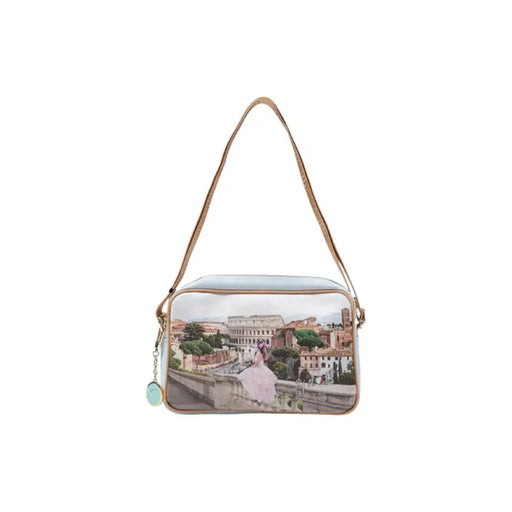 Rome Cityscape Shoulder Bag featuring a detailed Colosseum scene design