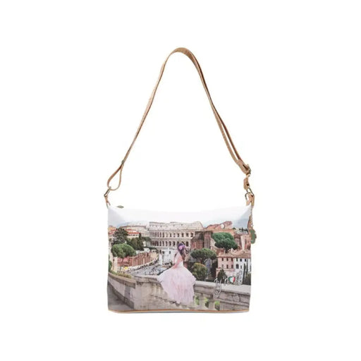 Shoulder bag featuring a detailed Colosseum scene design for stylish accesso