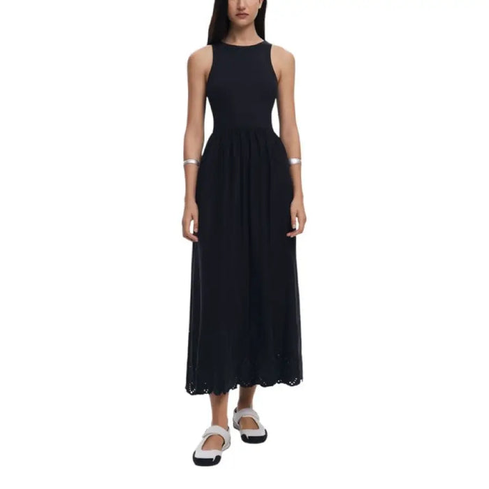 Sleeveless navy midi dress from the Sleeveless Midi and Maxi Dresses collection