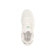 Baskets blanches Stella McCartney en cuir à enfiler pour femme, avec tige perforée et semelle épaisse.
