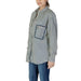 Replay Women Pinstripe Shirt in Blue featuring contrast pocket detailing for Spring Summer
