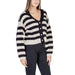 Striped Knit Cardigan showcasing a stylish, cozy knit sweater with bold stripes