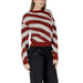 Vero Moda Bordeaux Striped Knit Sweater for Women featured in elegant design