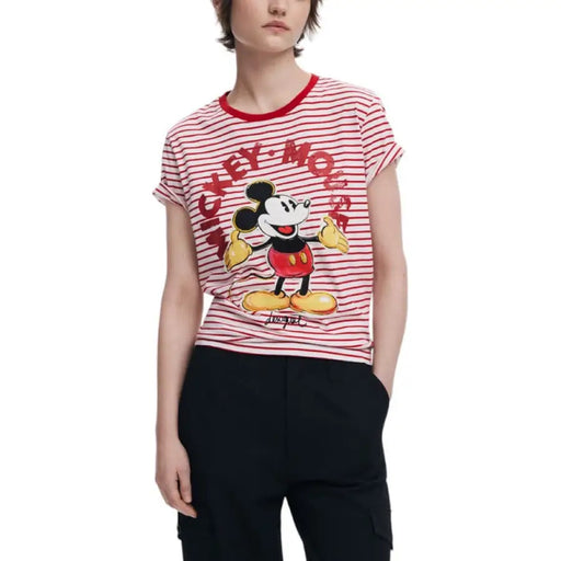 Striped Mickey Mouse T Shirt displayed as a stylish character-inspired clothing item