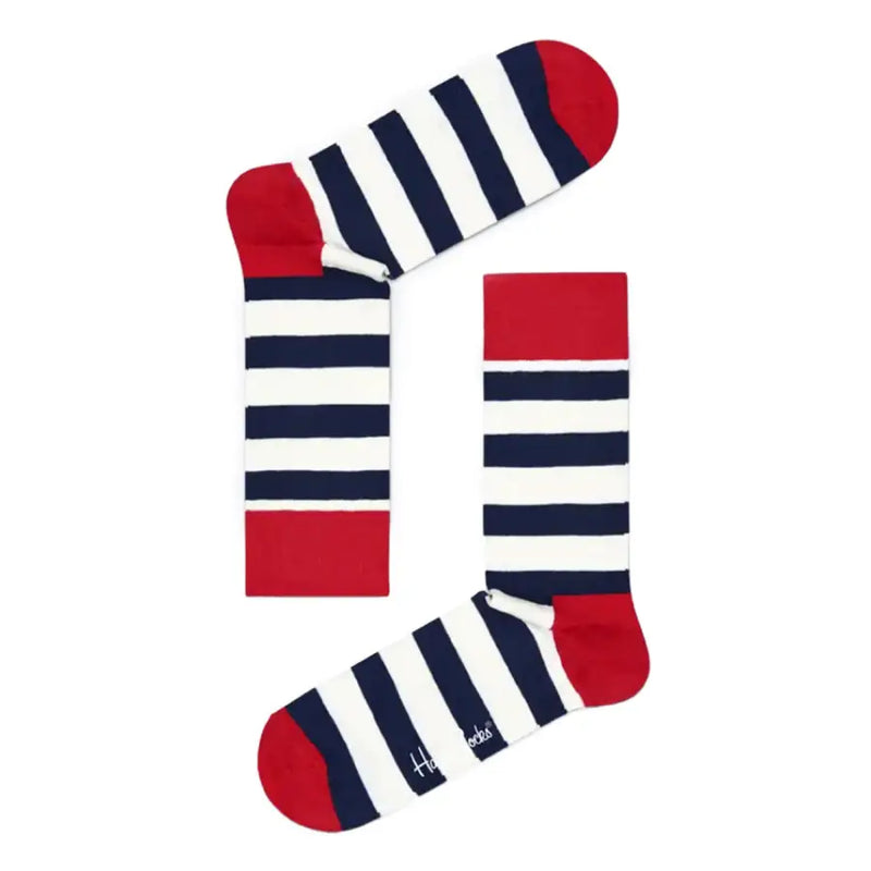 Assorted Patterned Socks Gift Box with red, white, and blue striped socks