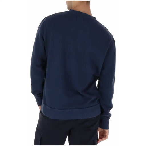 Sweat-shirt bleu marine en coton à col rond pour homme par Superdry comportant un modèle de conception imprimée M2014483A