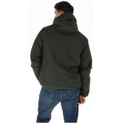 Superdry Blazer vert homme à capuche en polyester, avec un motif matelassé vert olive foncé et un tissu lisse