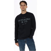 Noir Superdry Sweat-shirt en coton vert pour homme, confectionné dans un tissu résistant et offrant une coupe confortable.