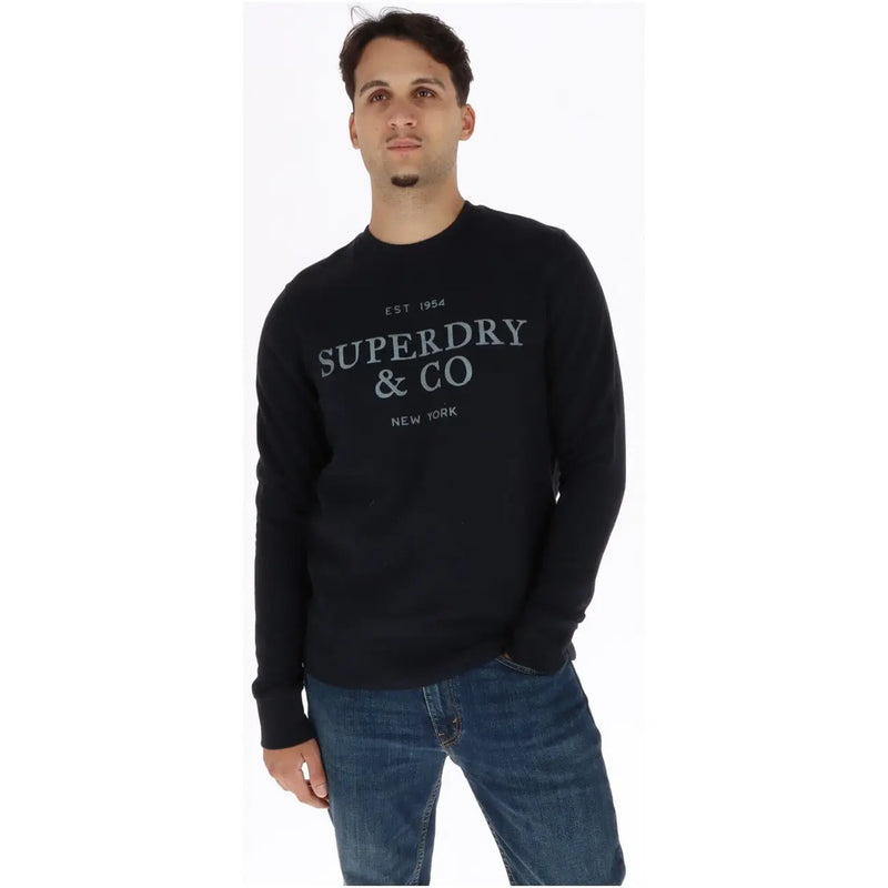 Noir Superdry Sweat-shirt en coton vert pour homme, confectionné dans un tissu résistant et offrant une coupe confortable.