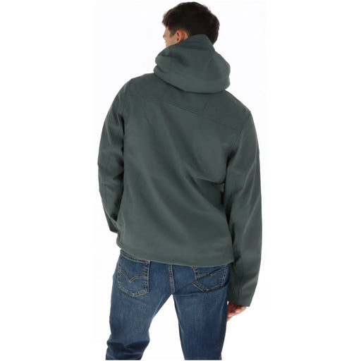Superdry Blazer à capuche vert homme en polyester, confectionné dans un tissu vert foncé doux et imperméable, avec des coutures discrètes.