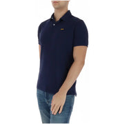 bleu marine Superdry Polo homme en coton à manches courtes avec petit logo brodé doré M1110452A
