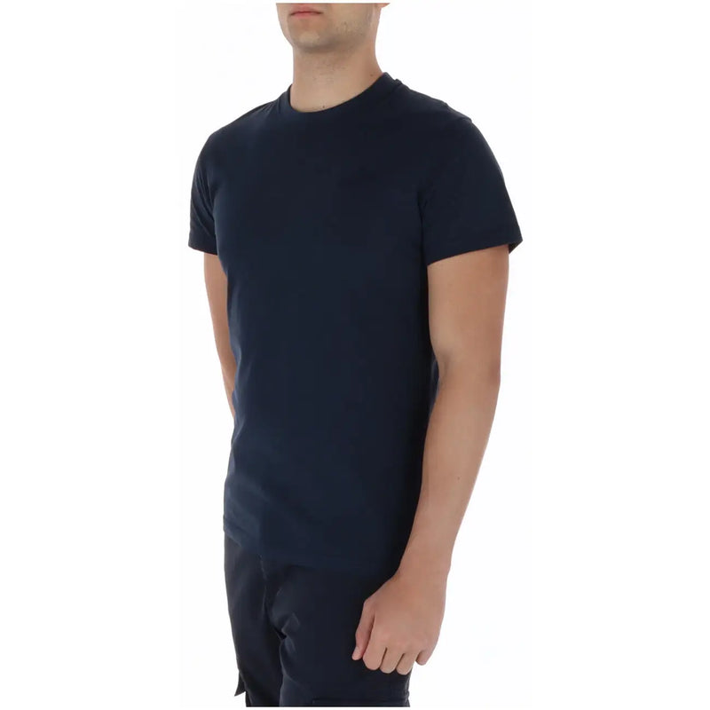 Navy blue Superdry men t shirt short sleeve crew neck made of cotton for casual wear
