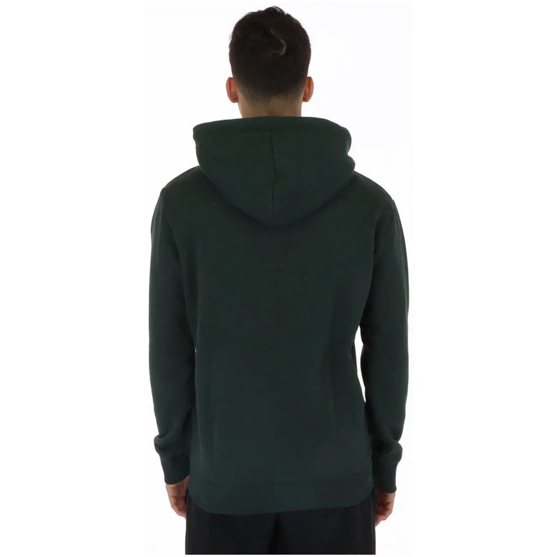 Superdry men’s green print hooded sweatshirt with soft textured fabric ribbed cuffs and front pockets