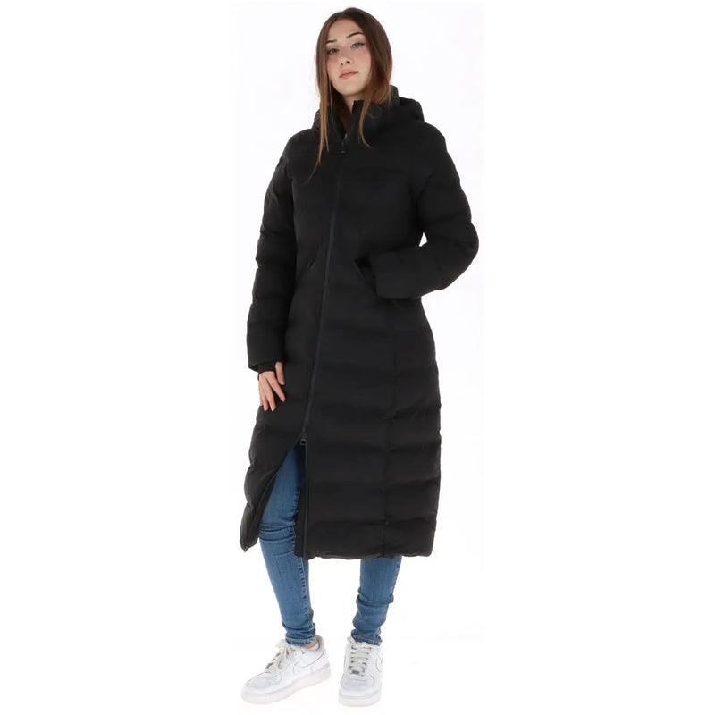 Superdry Doudoune noire pour femme, matelassée et à capuche, vue de face