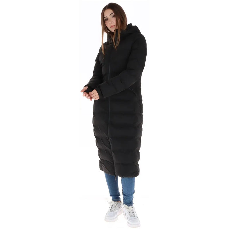 Superdry Doudoune noire pour femme avec capuche et matelassage, vue de face