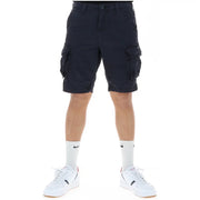 Superdry Short cargo pour homme bleu marine foncé, à poches multiples et en tissu résistant, vue de face
