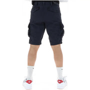 Superdry Short pour homme bleu marine foncé avec plusieurs poches cargo et passant de ceinture, vue de face
