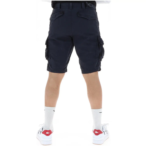 Superdry Short pour homme bleu marine foncé avec plusieurs poches cargo et passant de ceinture, vue de face