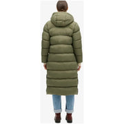 Superdry Manteau long matelassé à capuche vert olive pour femme