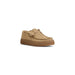 Tan moccasin-style Clarks Men’s Beige Leather Shoes with thick sole for comfort and style