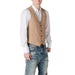 Tan pinstripe vest from the Striped Vest for Men collection, showcasing elegant style