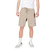 Tan drawstring shorts from Replay featuring laces and pockets for men