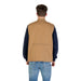 Tan Zip Up Vest with Zippered Pocket shown in the product image