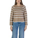 Tan and white striped sweater from Vila Clothes Women’s Knitwear collection