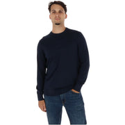 Timberland Pull en coton bleu marine pour homme, col rond et poignets côtelés, vue de face