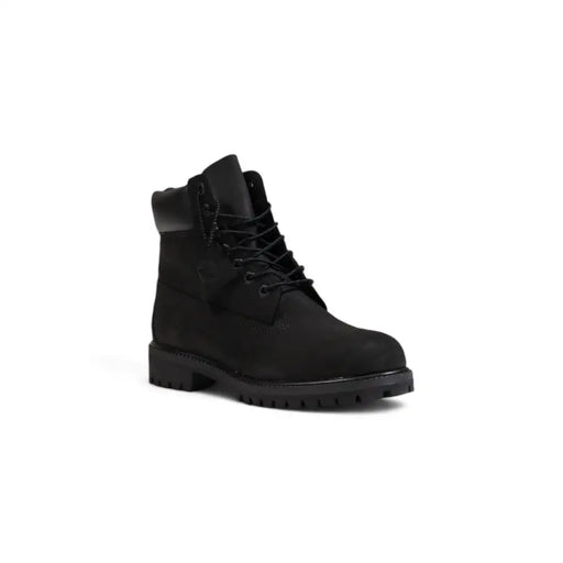 Timberland Bottes à lacets en cuir noir pour homme tb110073001 avec tige en daim et semelle en caoutchouc, modèle 6 pouces