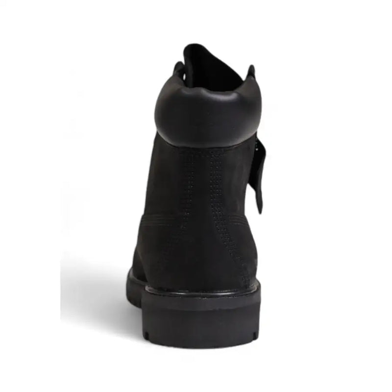 Timberland Bottes à lacets en cuir noir pour homme tb110073001 avec tige en daim et semelle en caoutchouc, modèle 6 pouces