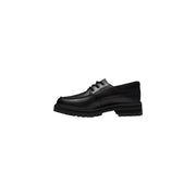 Timberland Chaussure à lacets en cuir noir pour homme avec semelle épaisse texturée pour une usure durable et élégante