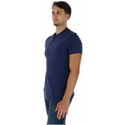 Timberland T-shirt homme bleu marine en coton à manches courtes et col rond, coupe décontractée et confortable.