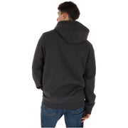 Timberland Sweat-shirt gris en coton pour homme, avec poches en polaire, tissu doux et texturé et poignets côtelés.