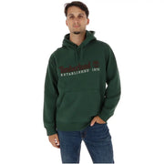 vert foncé Timberland Sweat à capuche en coton pour homme avec poche avant et Timberland Logo de l'entreprise fondée en 1973 sur la poitrine