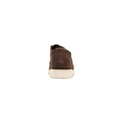 Timberland Chaussures à lacets pour homme en daim marron avec semelle en caoutchouc crème, idéales pour le printemps et l'été.