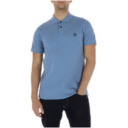 bleu clair Timberland Polo homme à manches courtes en coton élasthanne avec col classique