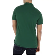 Timberland Polo homme vert à manches courtes en coton élasthanne avec col classique et poignets côtelés