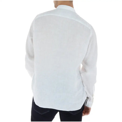 lin blanc Timberland Chemise pour homme à col classique et manches longues, parfaite pour les occasions formelles et décontractées.