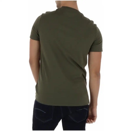 Timberland hommes t-shirt T-shirt décontracté en coton vert olive à manches courtes et col rond