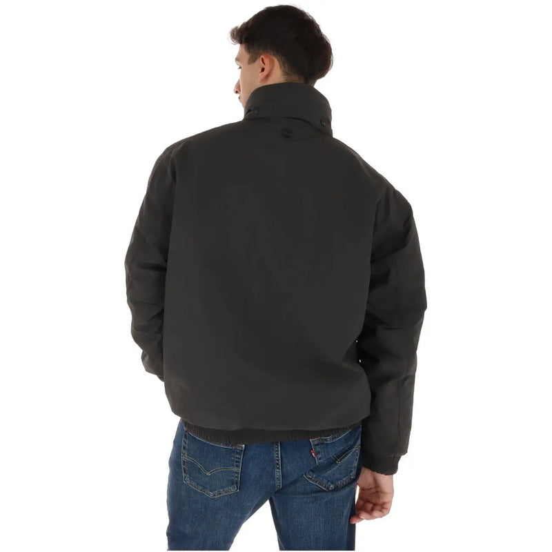 Timberland Doudoune noire pour homme, matelassée et à col montant, vue de face