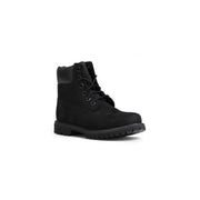 Timberland womens black leather suede 6-inch ankle boot with rubber lug sole