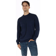 Timberland Pull en laine bleu marine pour homme, col rond et poignets côtelés, vue de face