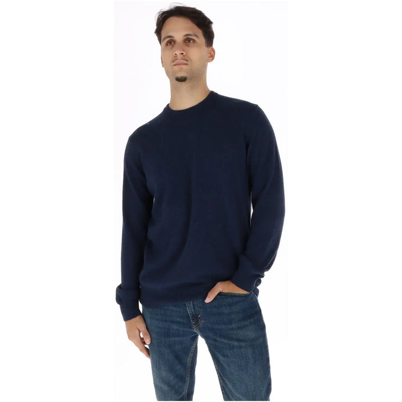 Timberland Pull en laine bleu marine pour homme, col rond et poignets côtelés, vue de face